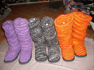 Nepalese made woolen boots